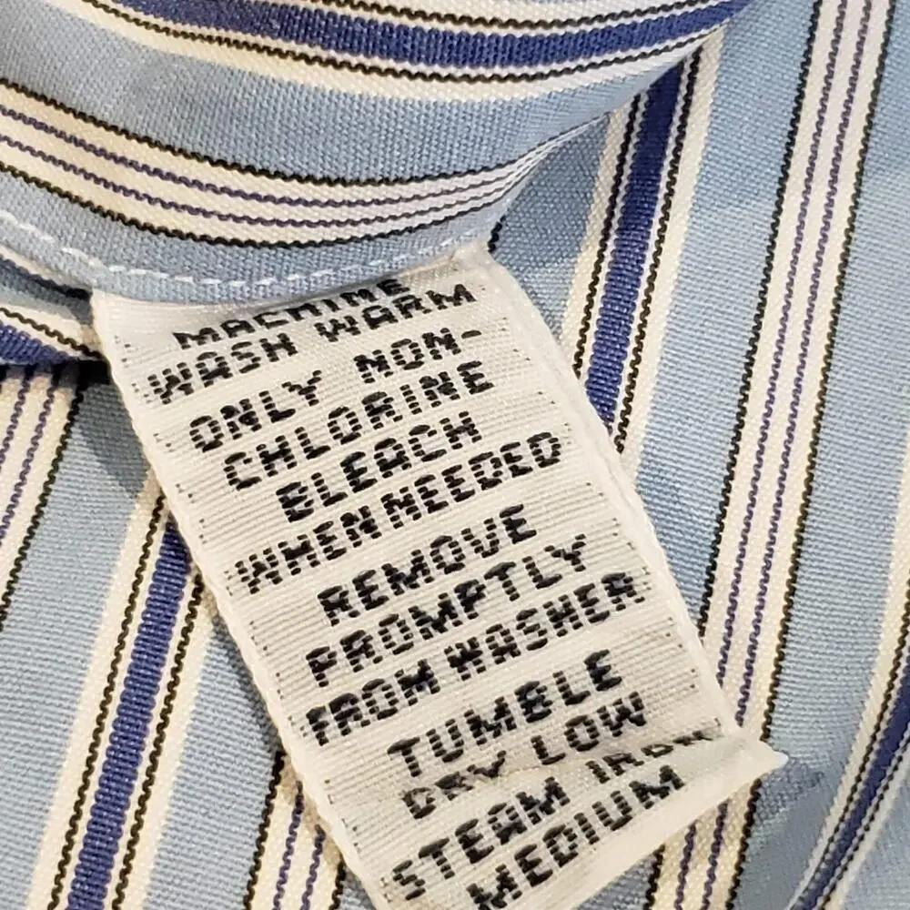 Polo Ralph Lauren Shirt Oxford Mens Size XL Stripe Button Down Long Sleeve Blue